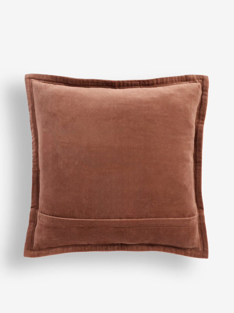 Washed Velvet Cushion Coffee
