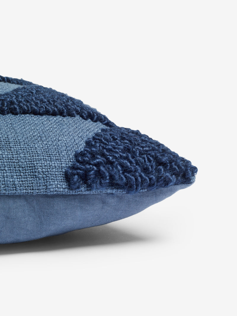 Tangelo Tufted Blue Cushion