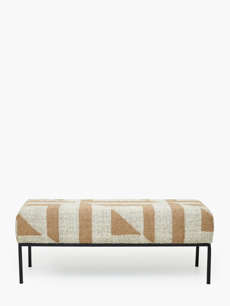 Mocha Sundial Ottoman Bench
