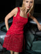 Crea Jacquard Flared Mini Dress