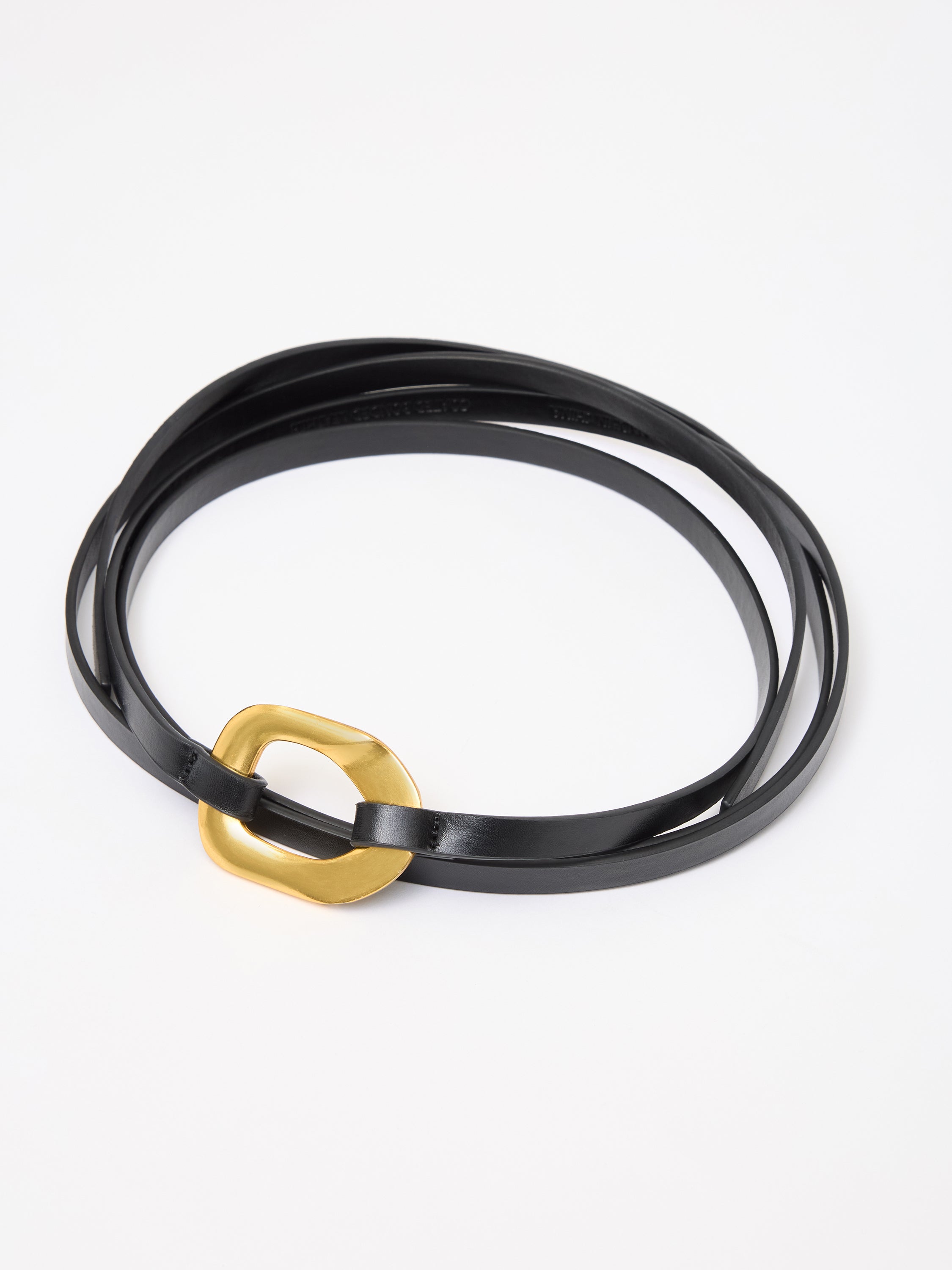 Ornate Buckle Skinny Tie Belt