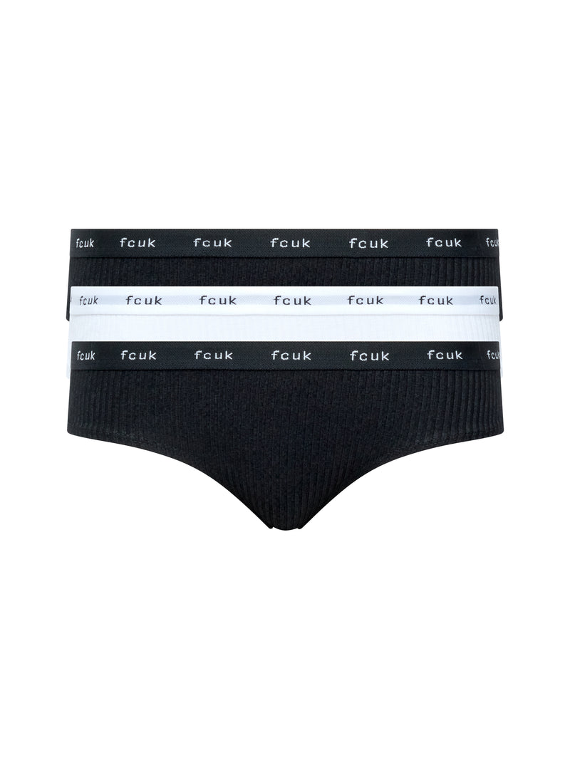 FCUK 3 Pack Ribbed Briefs