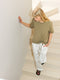Rallie Cotton Rouched T-Shirt