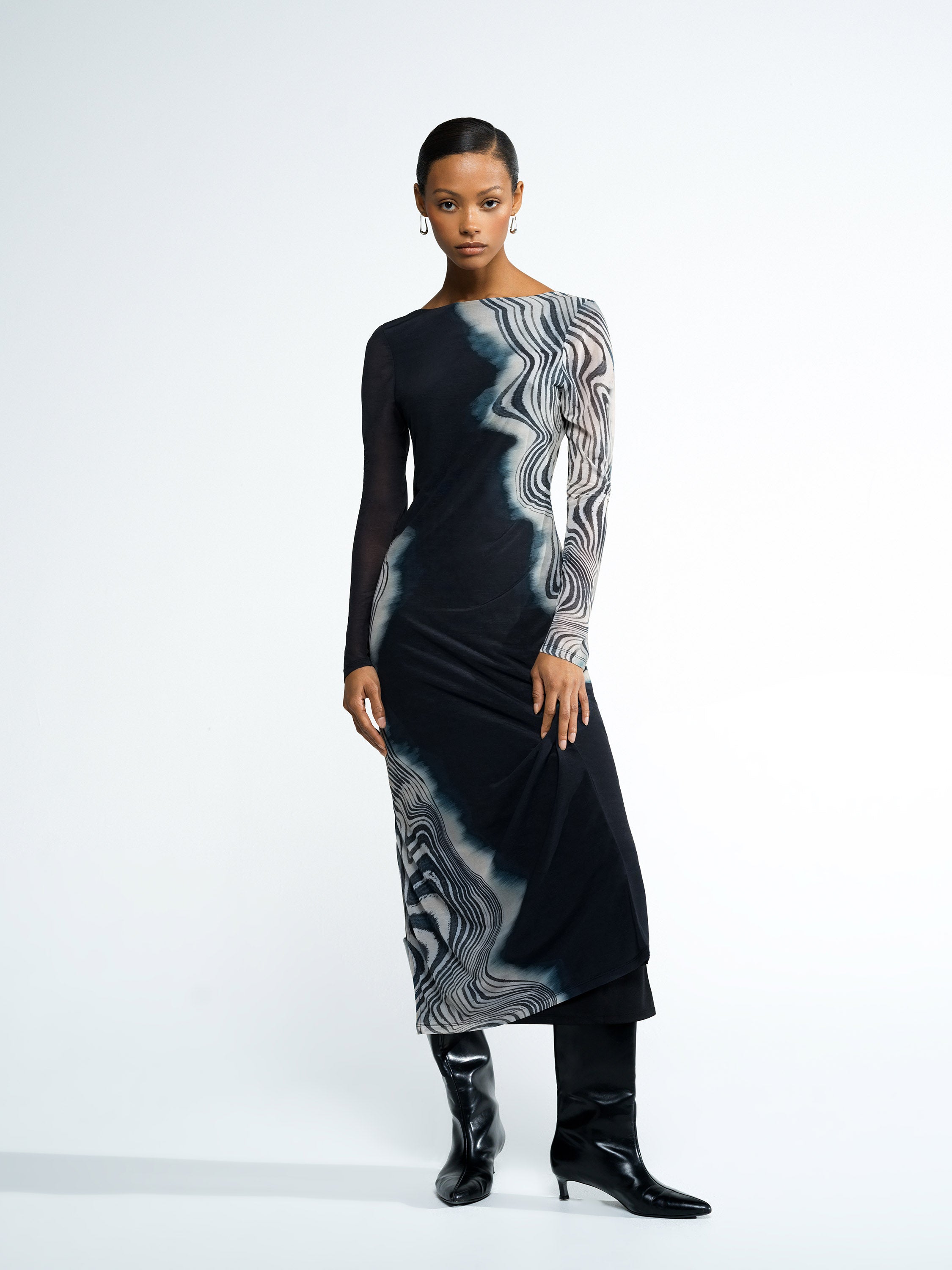 Celeste Shuri Mesh Midi Dress