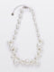 Multi Faux Pearls Cluster Necklace