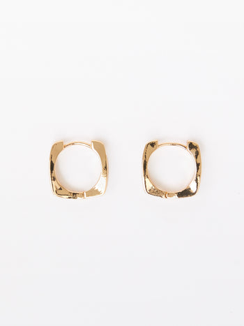 Square Huggie Hoop Earrings