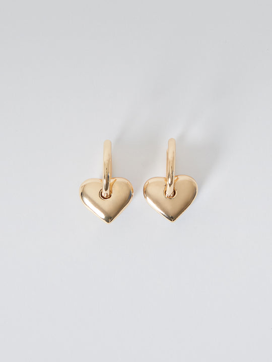 Heart Huggie Hoop Earrings