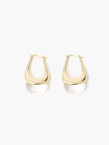 Crystal Droplet Hoop Earrings