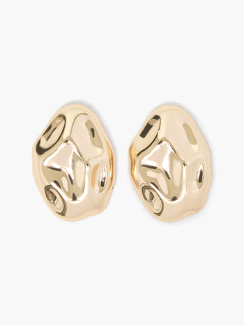 Molten Pebble Stud Earrings