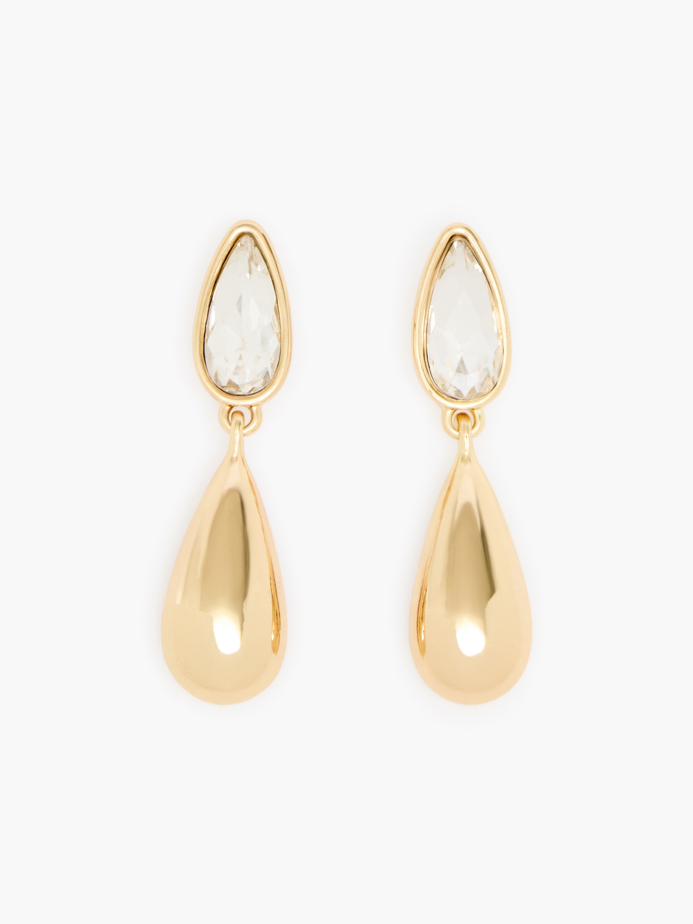 Crystal Double Teardrop Earrings