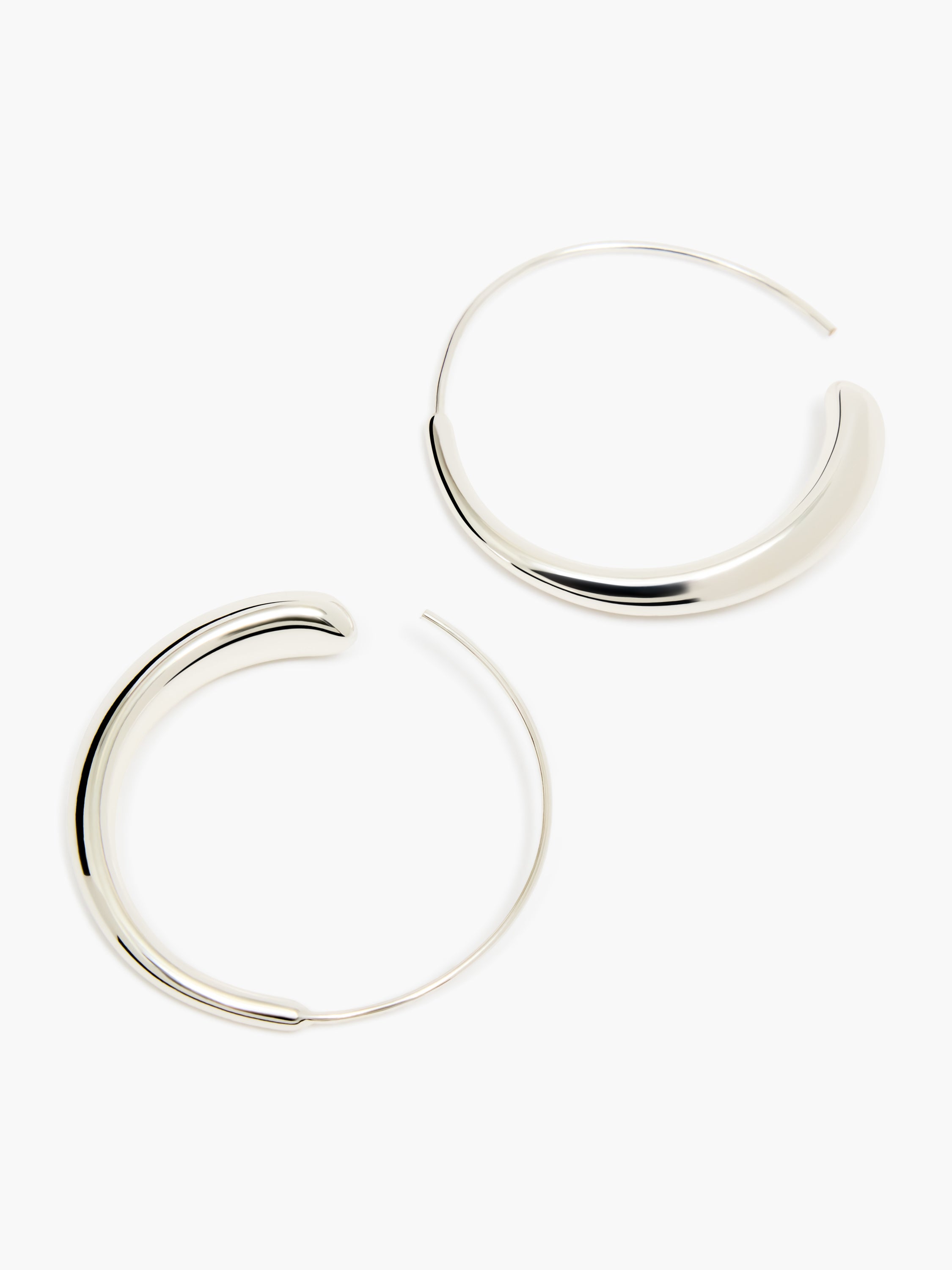 Sculptural Fluid Thread-Through Hoop Earrings