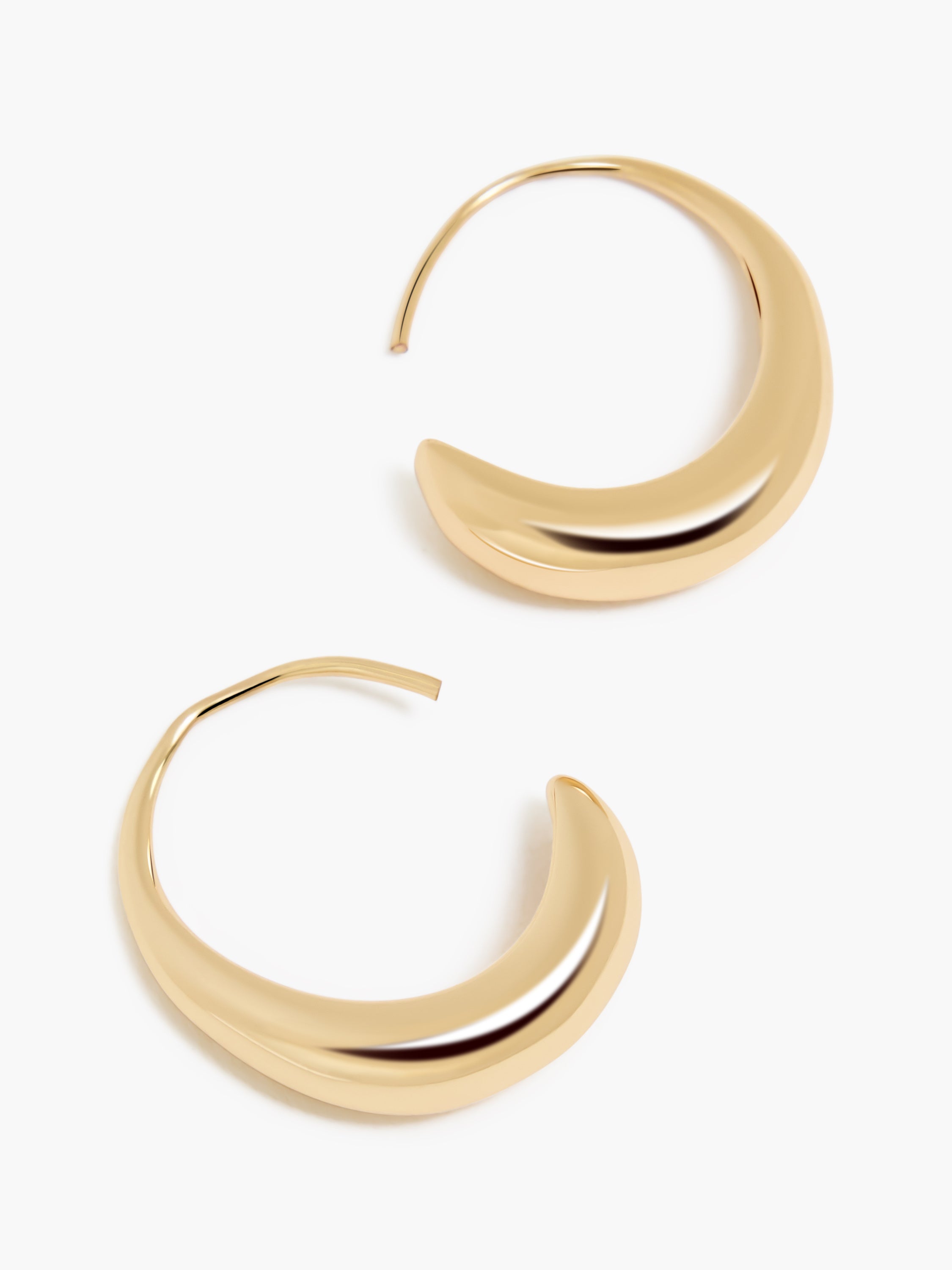 Sculptural Fluid Half Hoop Earrings