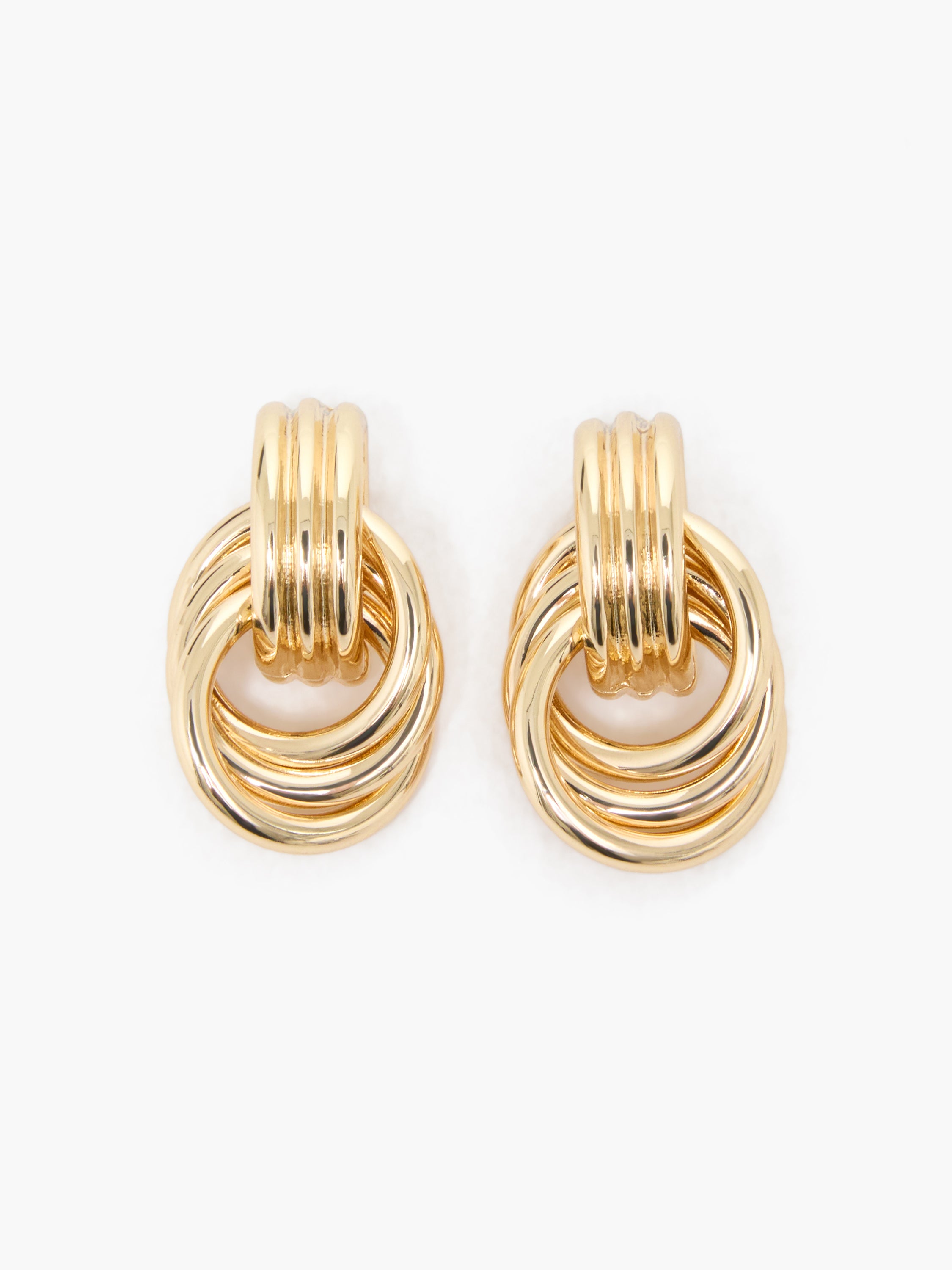 Triple Row Knot Earrings