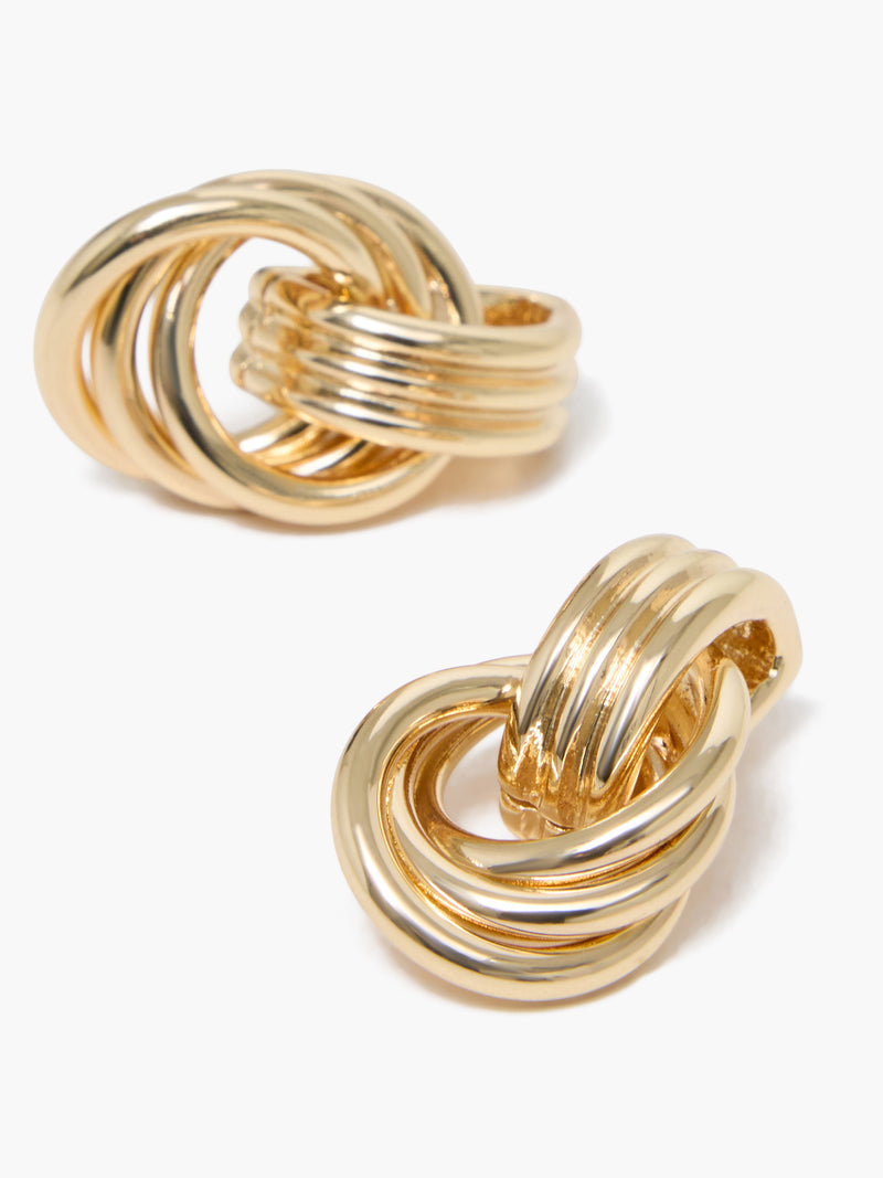 Triple Row Knot Earrings