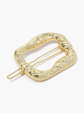 Molten Metal Square Barrette Hair Clip