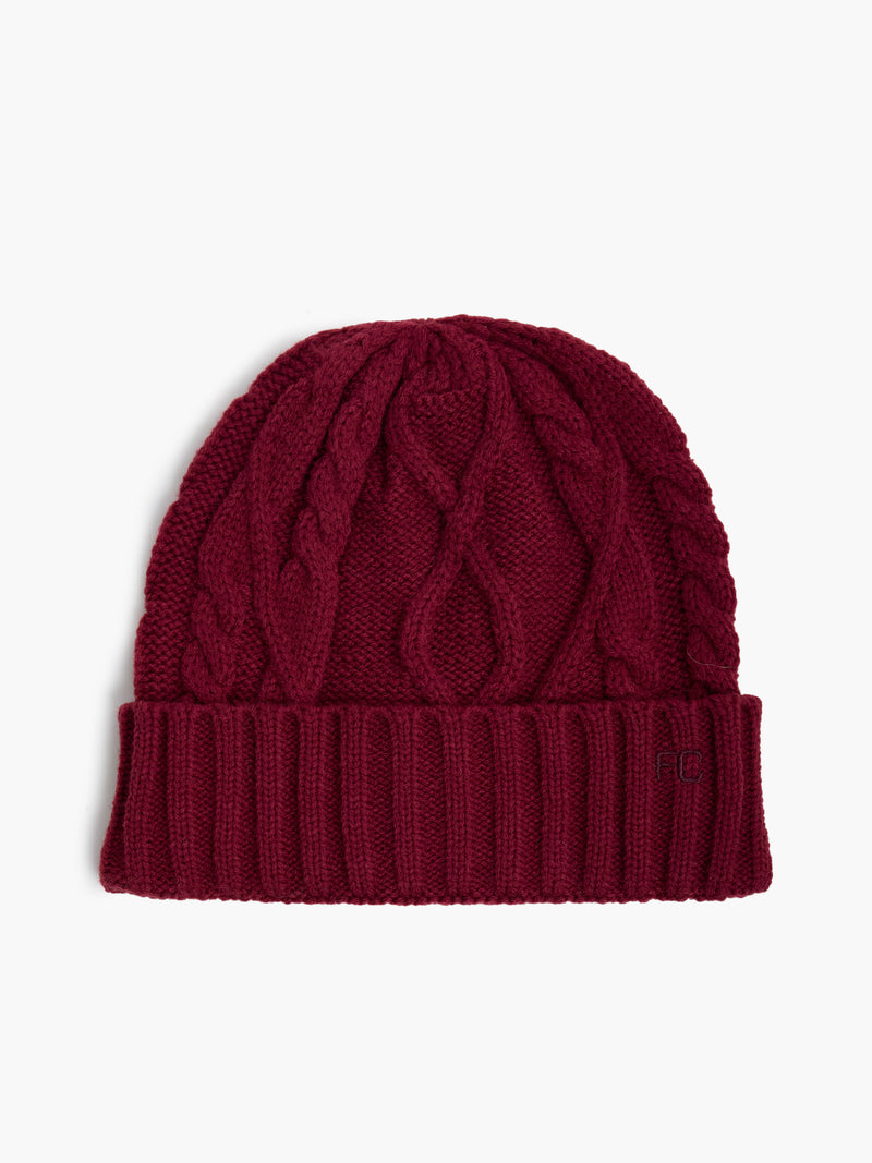 Cable Knit Scarf and Beanie Set