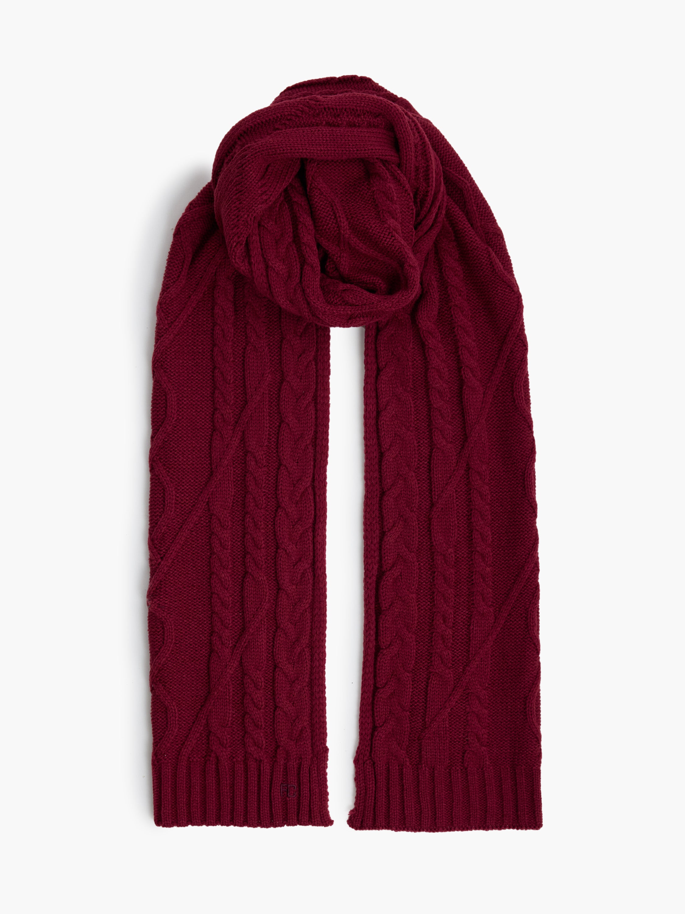 Cable Knit Scarf and Beanie Set