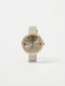Grey Leather Strap Watch