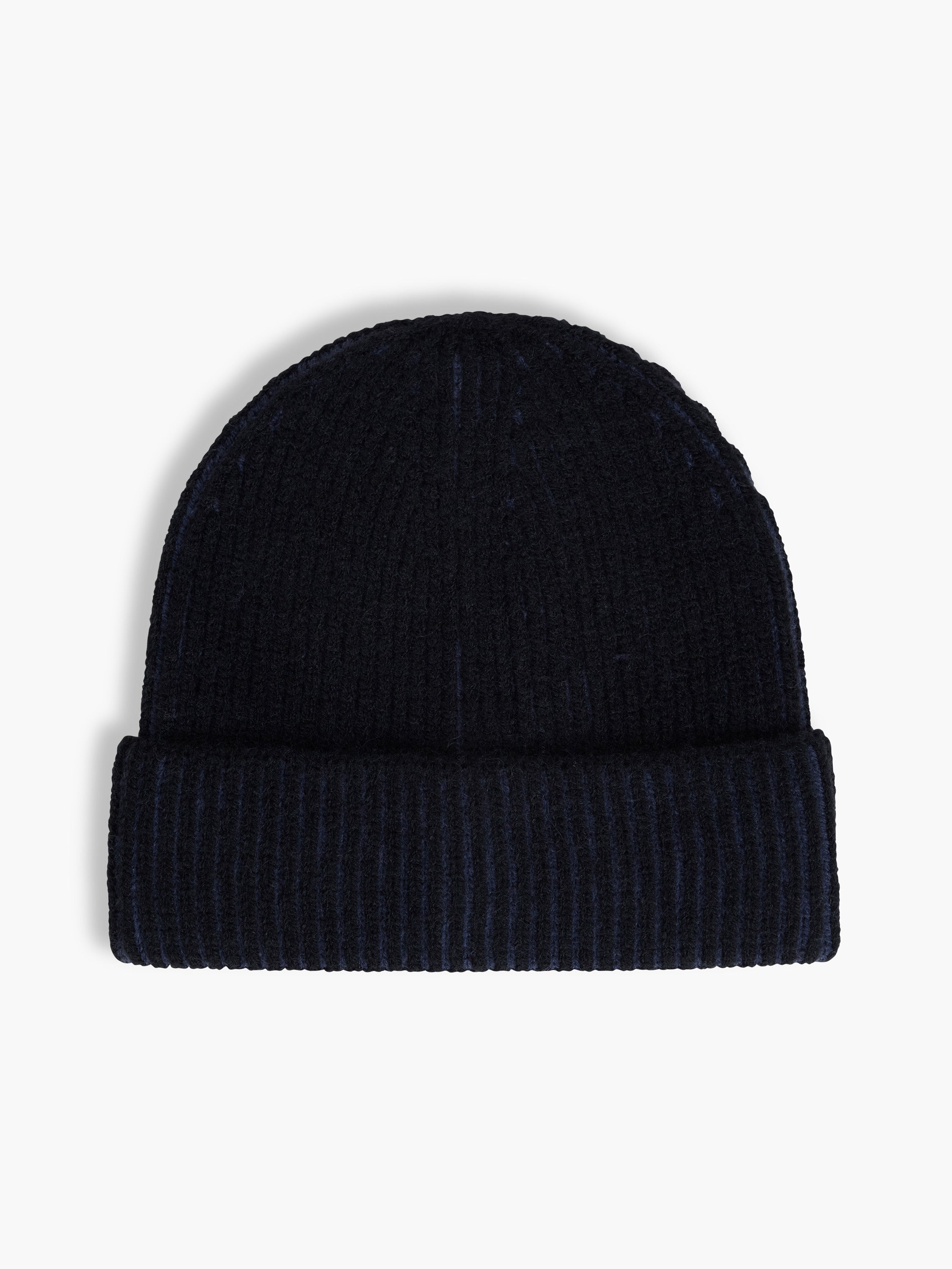 Two Tone Knit Beanie Hat