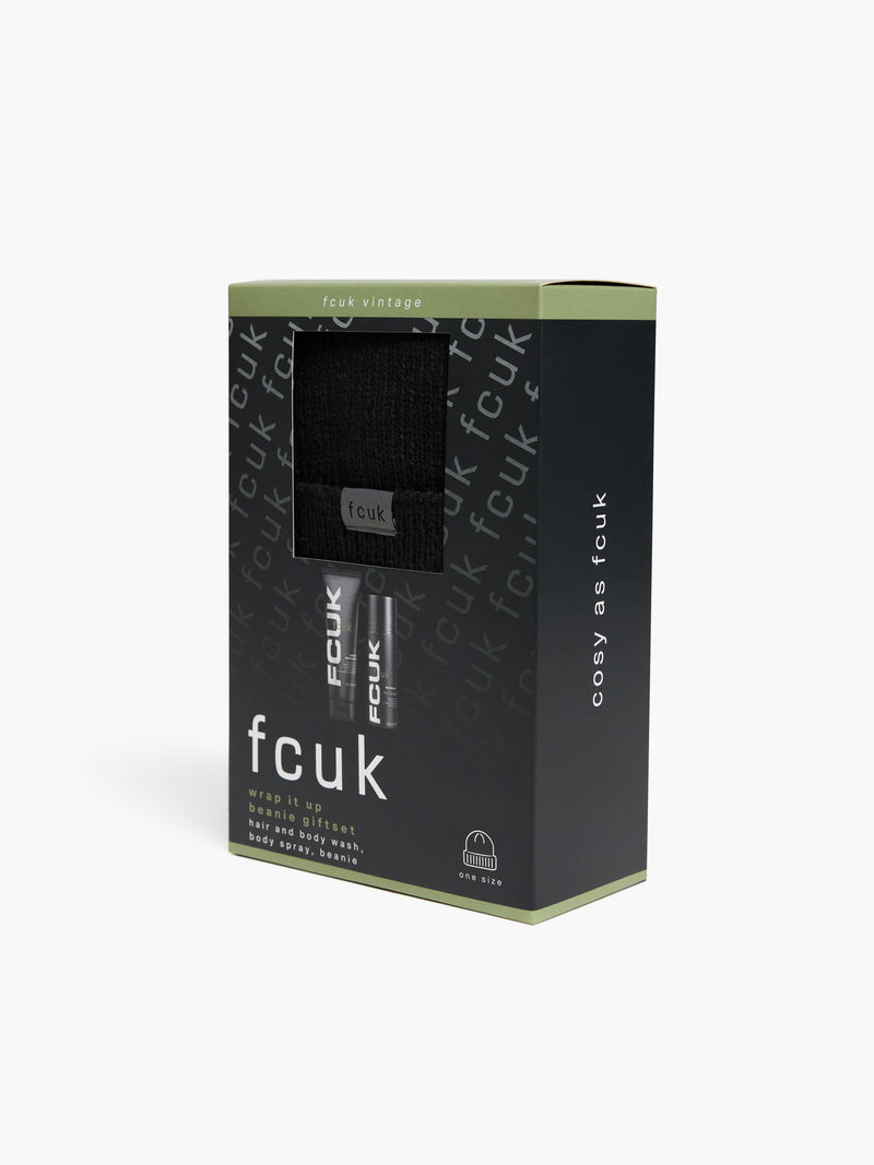 FCUK Wrap It Up Beanie Gift Set