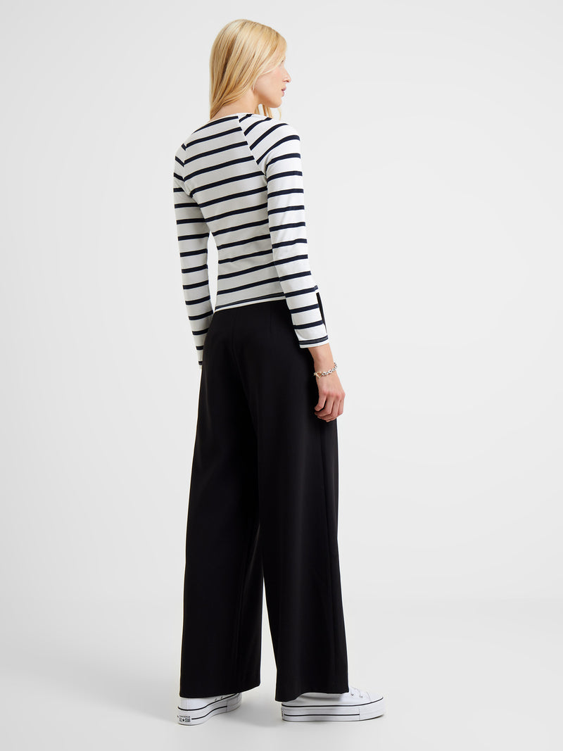 Rallie Stripe Square Neck Long Sleeve Top