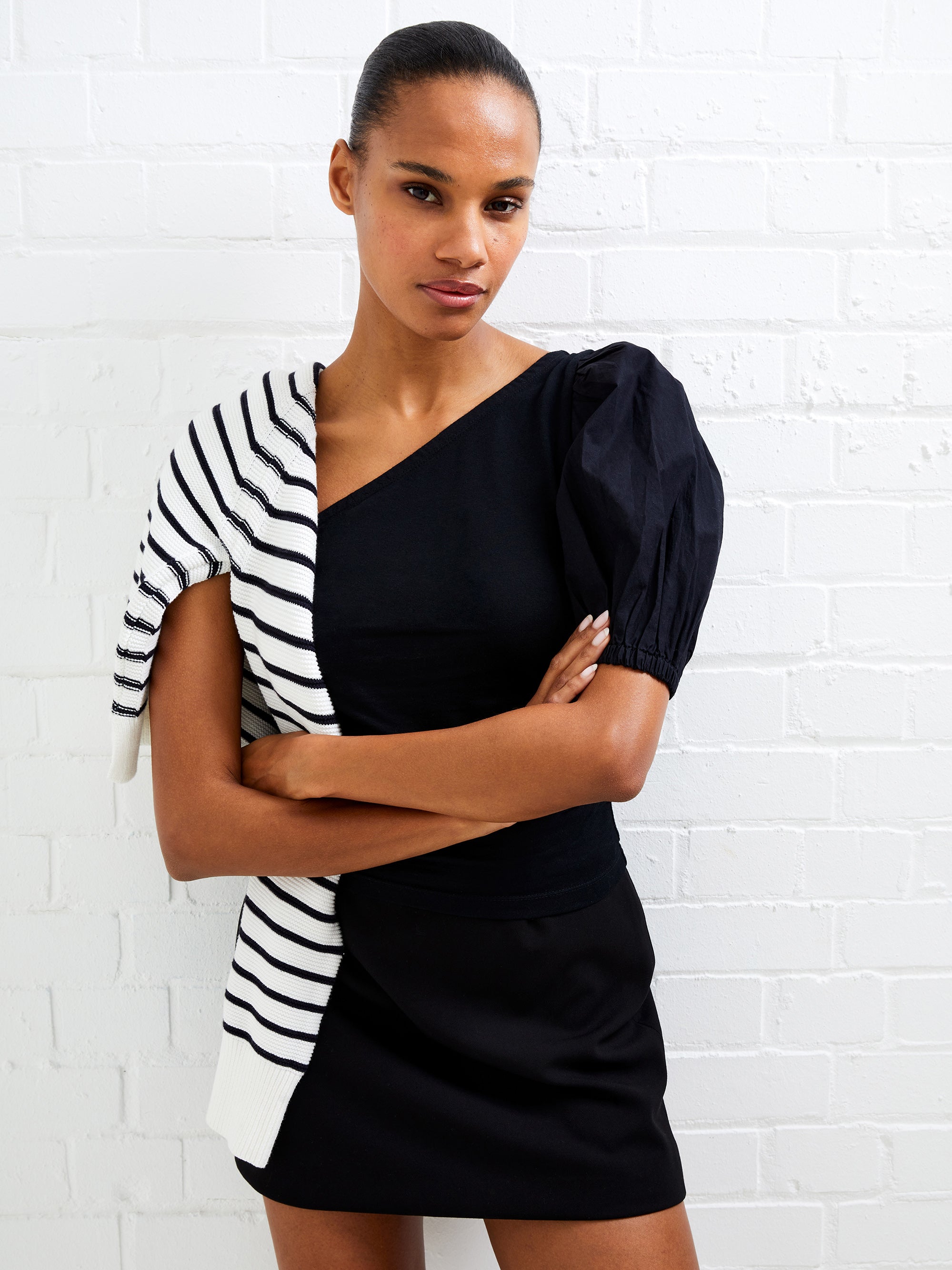 Rosanna One Shoulder Puff Sleeve Top