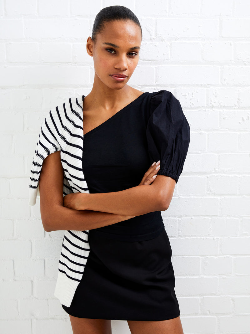 Rosanna One Shoulder Puff Sleeve Top