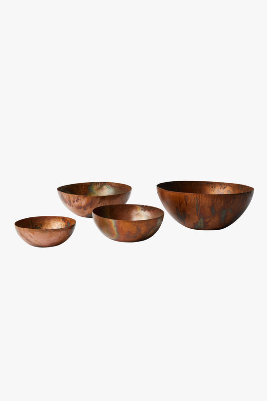 Molten Copper Set Of 4 Bowls