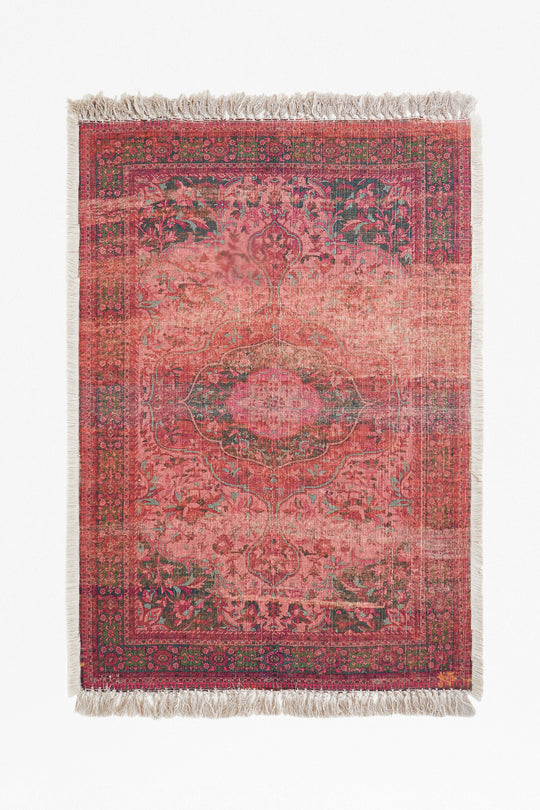 Large Recycled Crimson Cassis Rug
