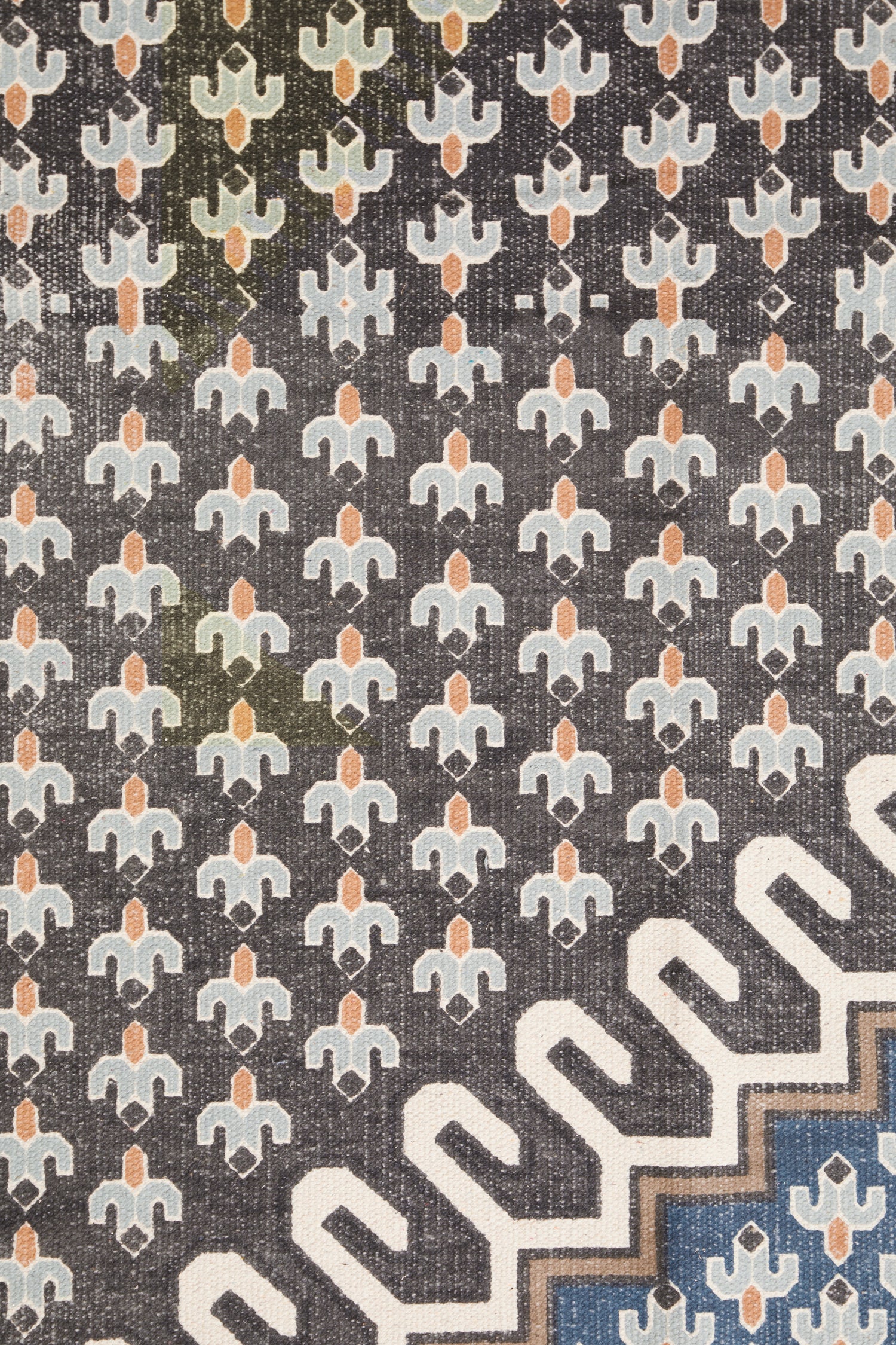 extra large poppy rug blue navy