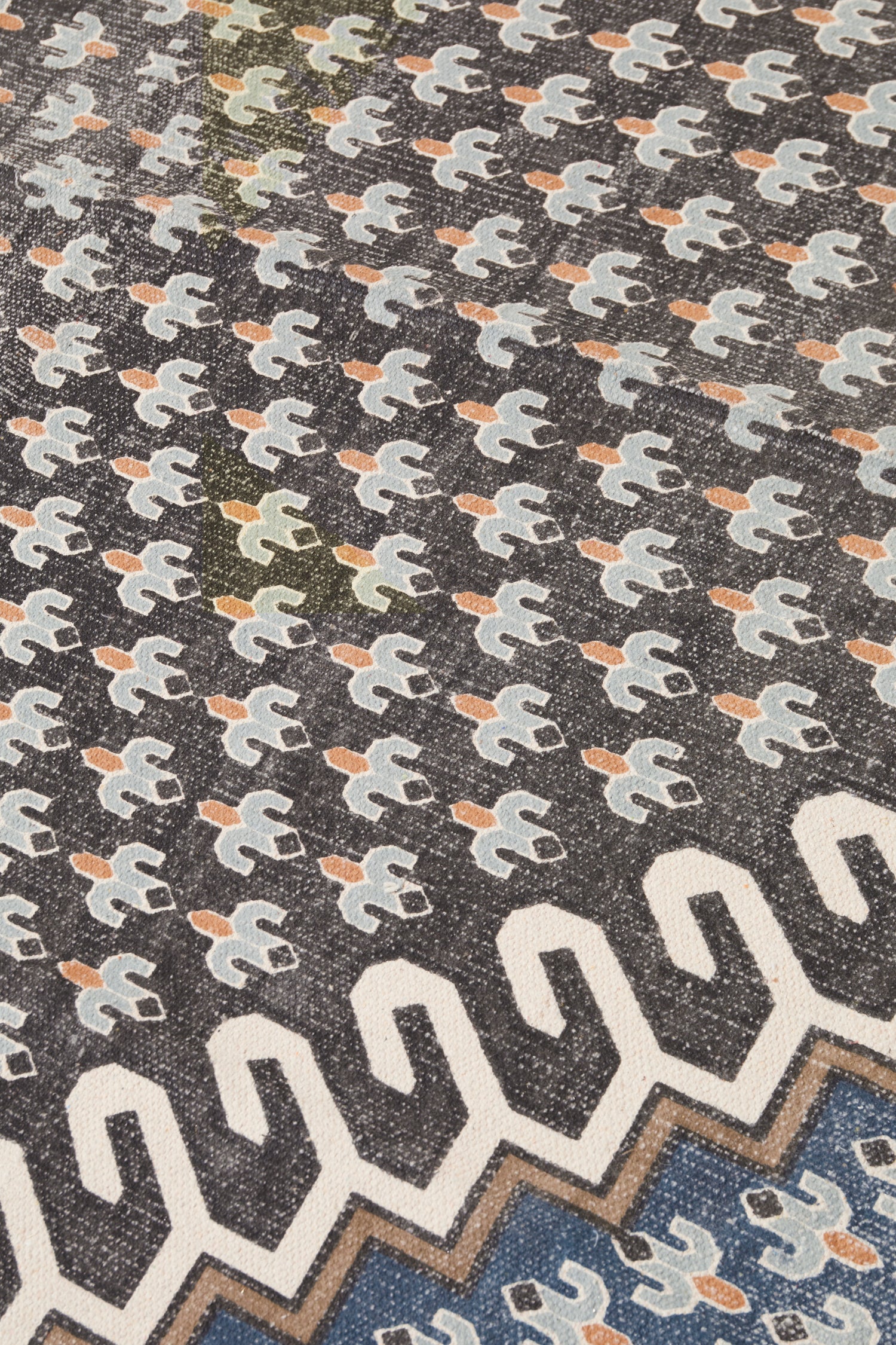 extra large poppy rug blue navy