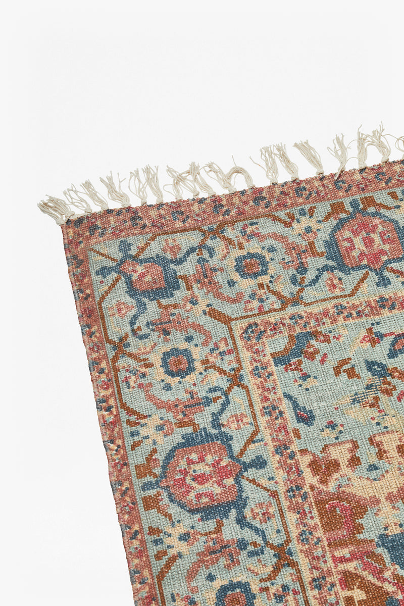 katrina woven printed rug red/grey