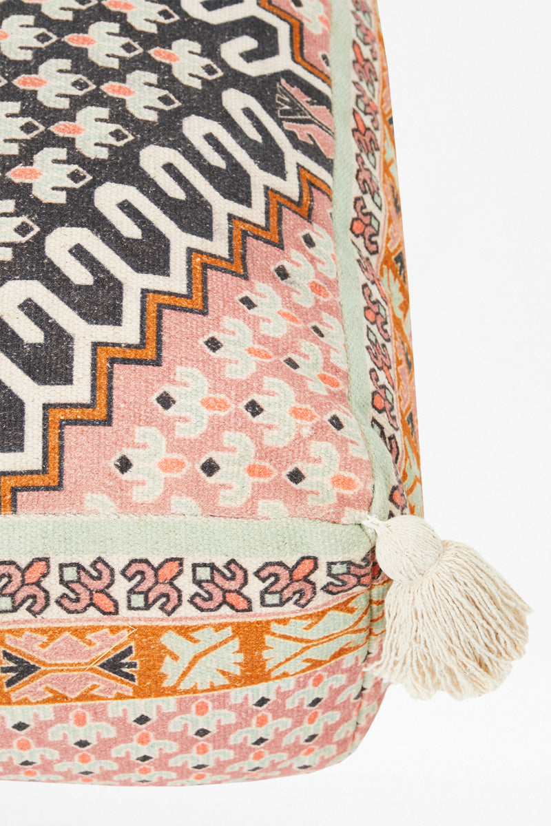 poppy field pouffe pink