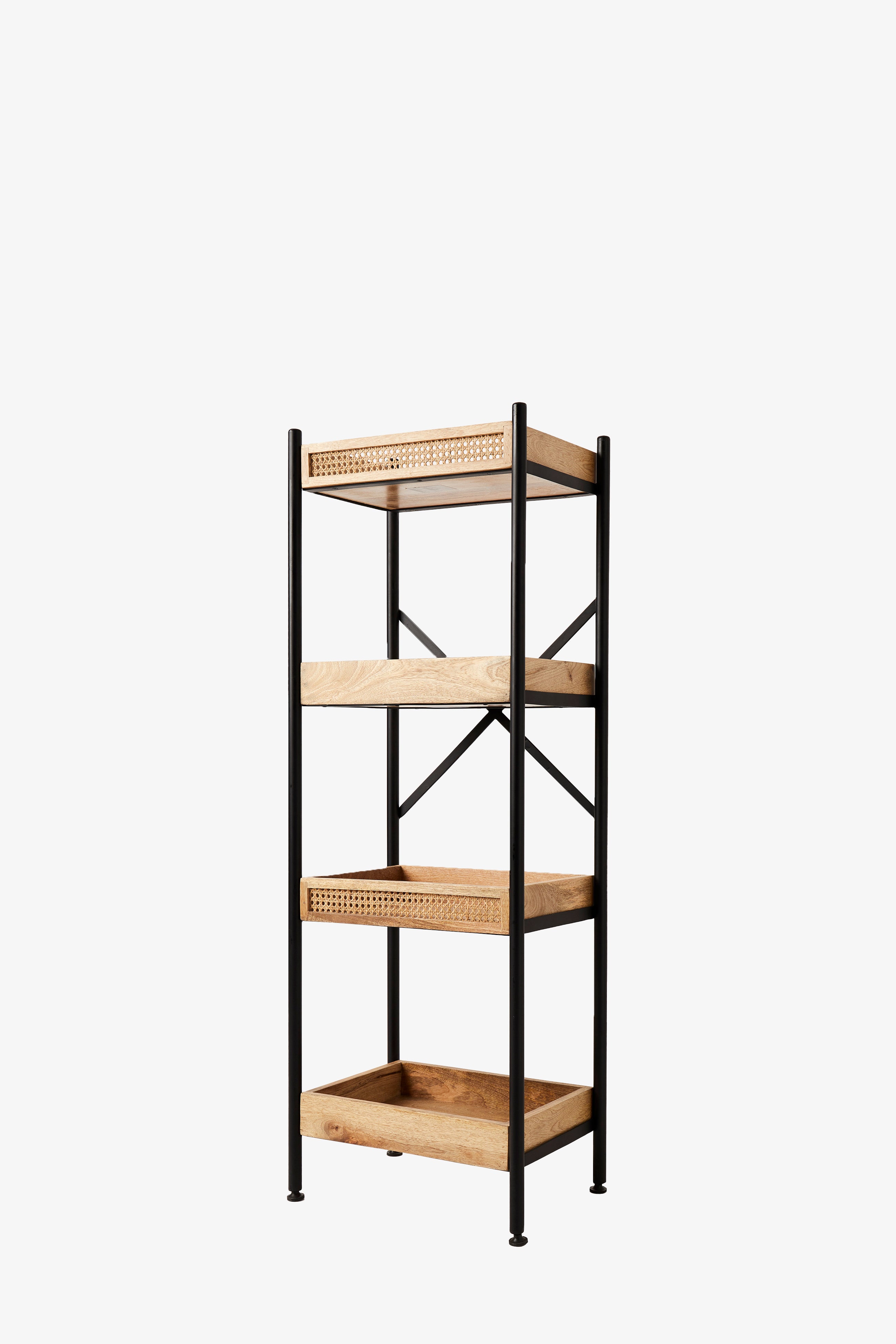rattan pantry shelf natural