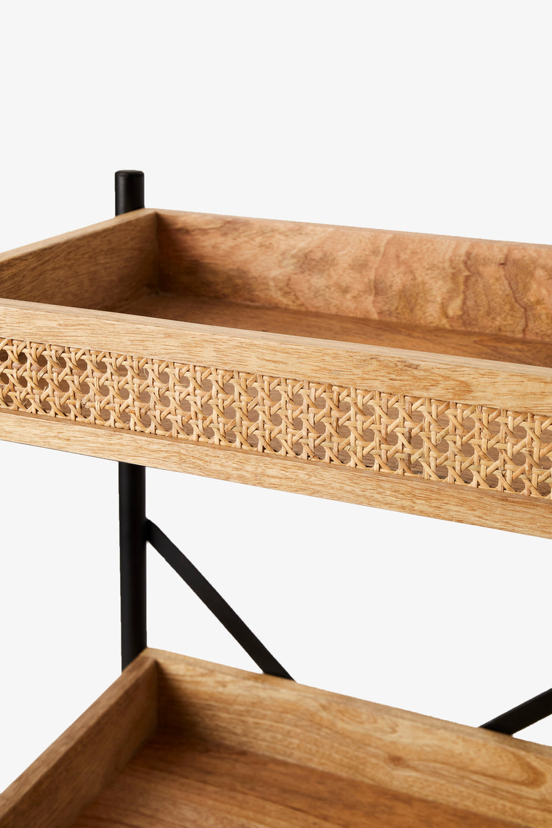 rattan pantry shelf natural