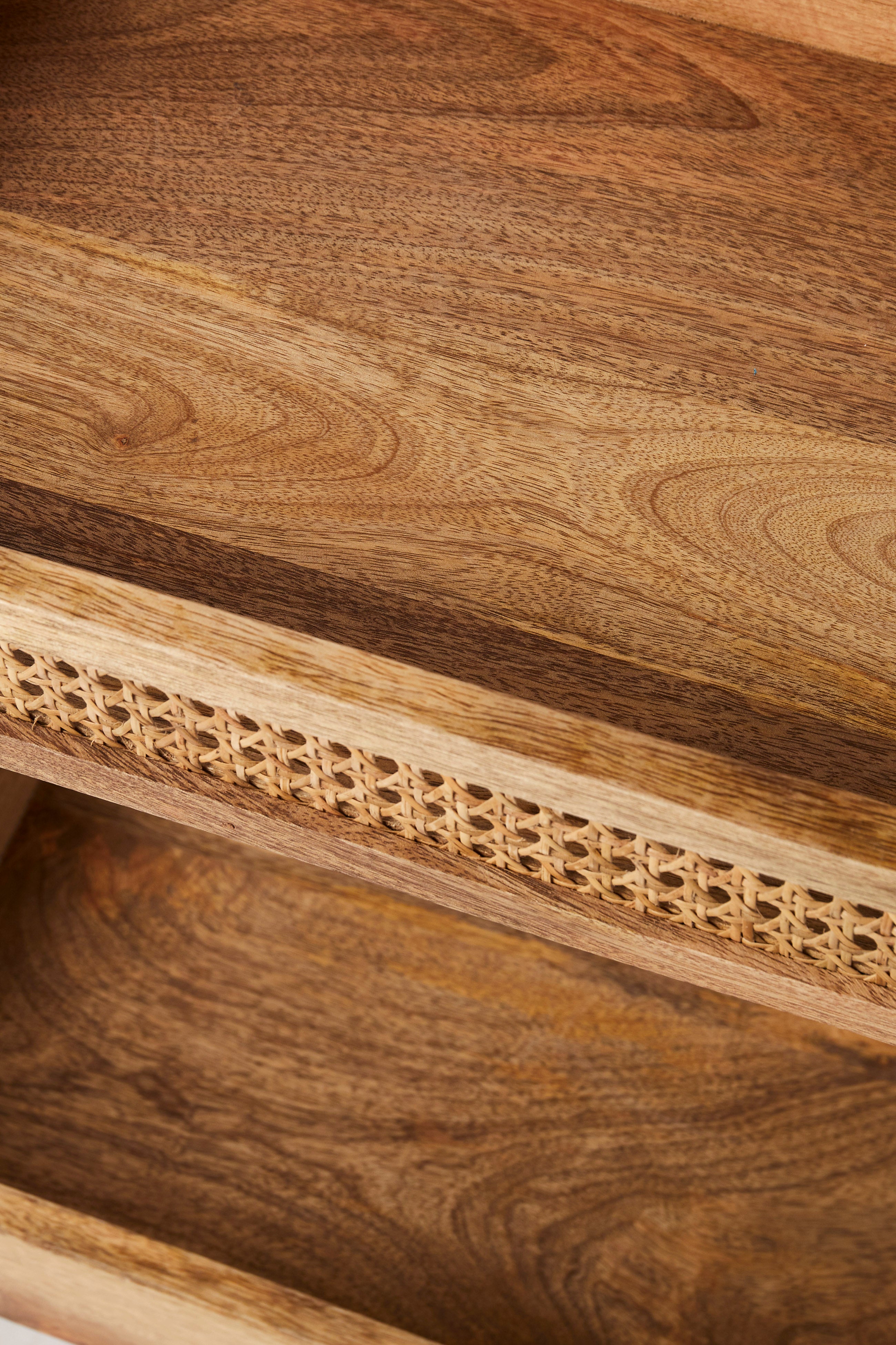 rattan pantry shelf natural