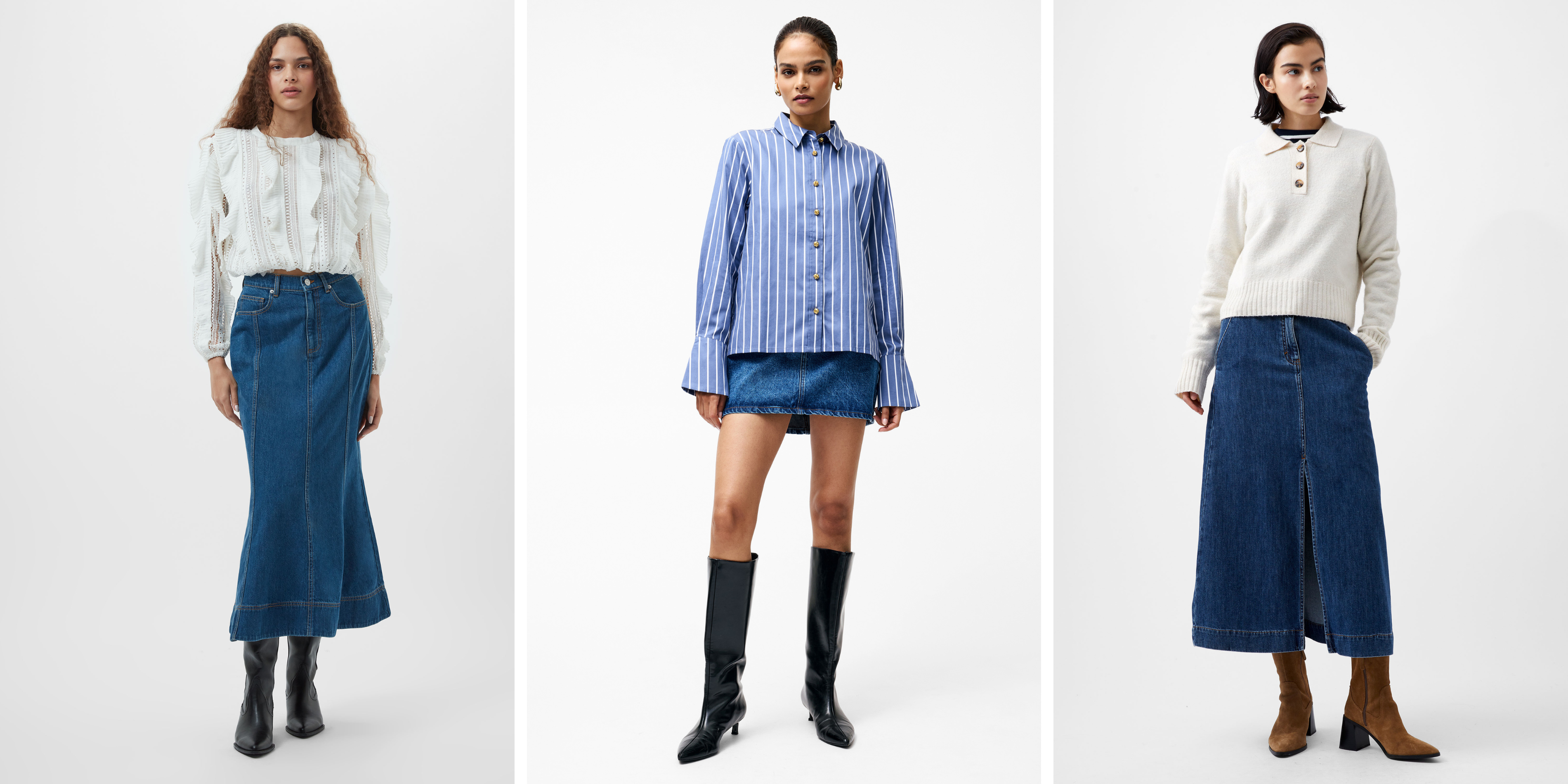 How to Style Denim Skirts