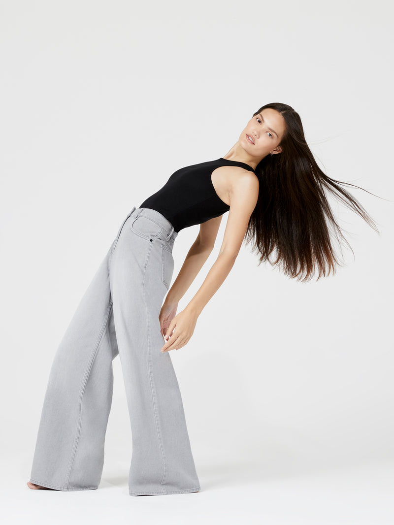 Alo Ribbed Take Comfort Wide leg pant in white