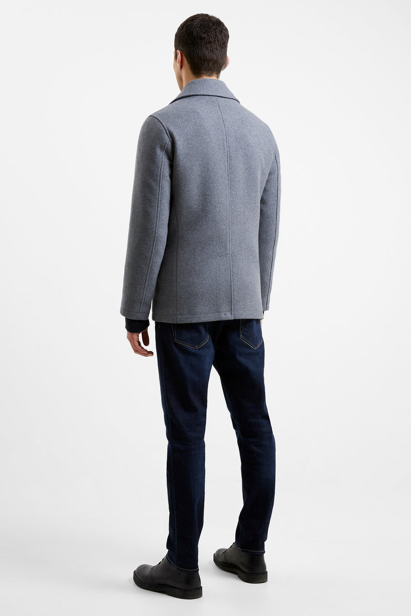 Grey discount long peacoat