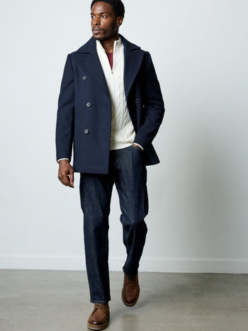 Wool Blend Peacoat