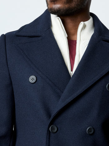 Wool Blend Peacoat
