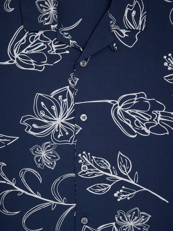 Floral Viscose Revere Short Sleeve Shirt