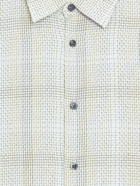 Barrow Dobby Textured Check Long Sleeve Shirt