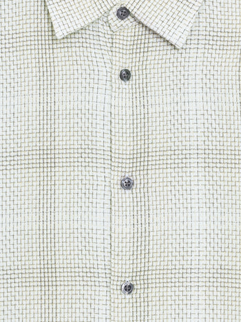 Barrow Dobby Textured Check Long Sleeve Shirt