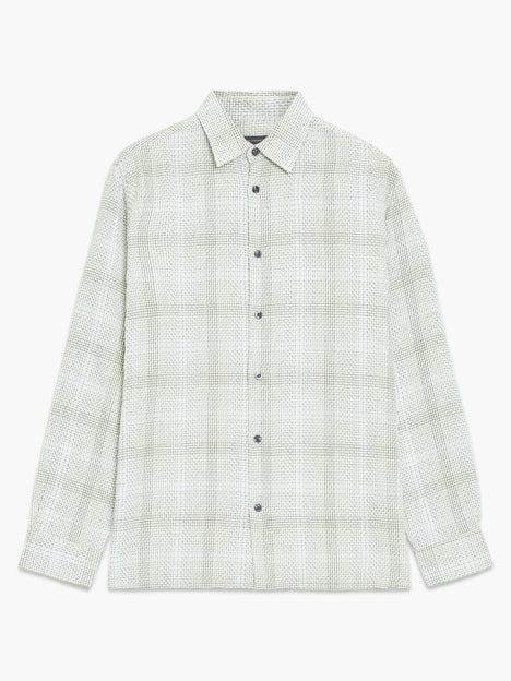 Barrow Dobby Textured Check Long Sleeve Shirt