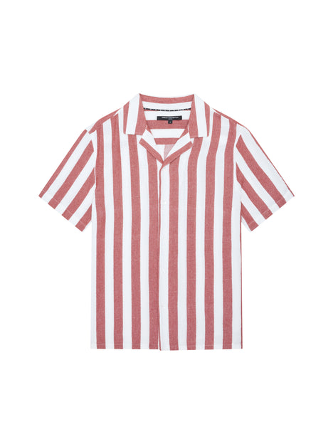Waffle Striped Short Sleeve Shirt