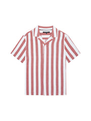 Waffle Striped Short Sleeve Shirt