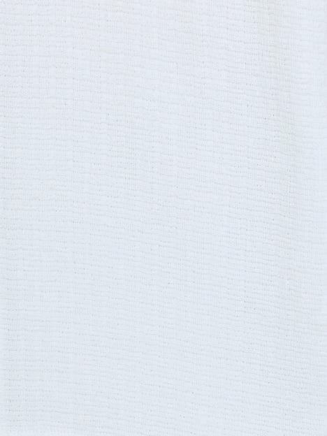 Short Sleeve Open Weave White Button-Through Shirt