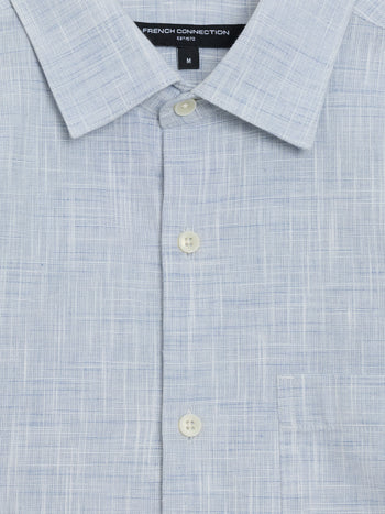 Short Sleeve Chest Pocket Slub Shirt