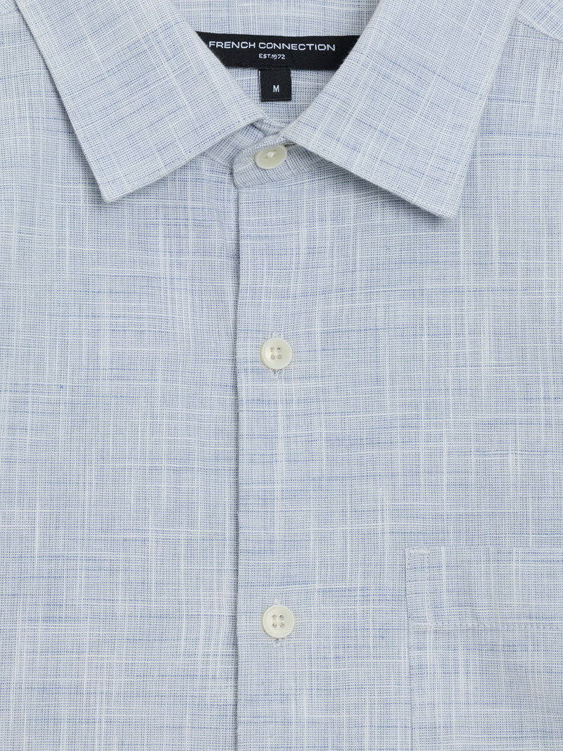 Short Sleeve Chest Pocket Slub Shirt